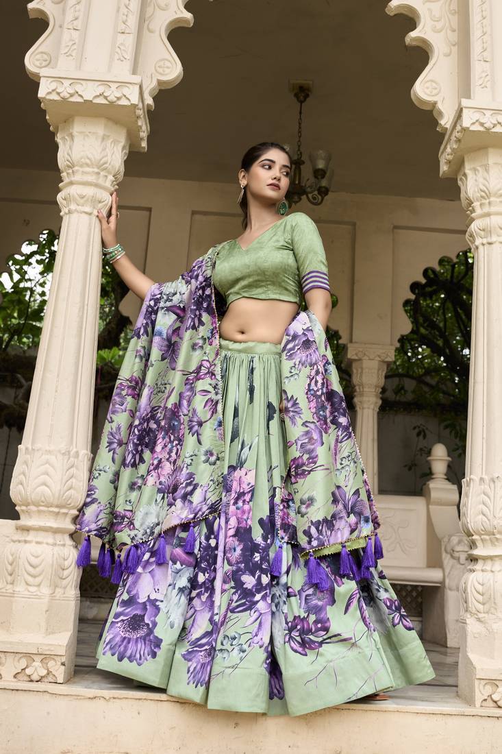 Artriddhs Dola silk vol 40 Green Designer wedding lehengas suppliers